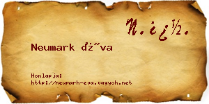 Neumark Éva névjegykártya